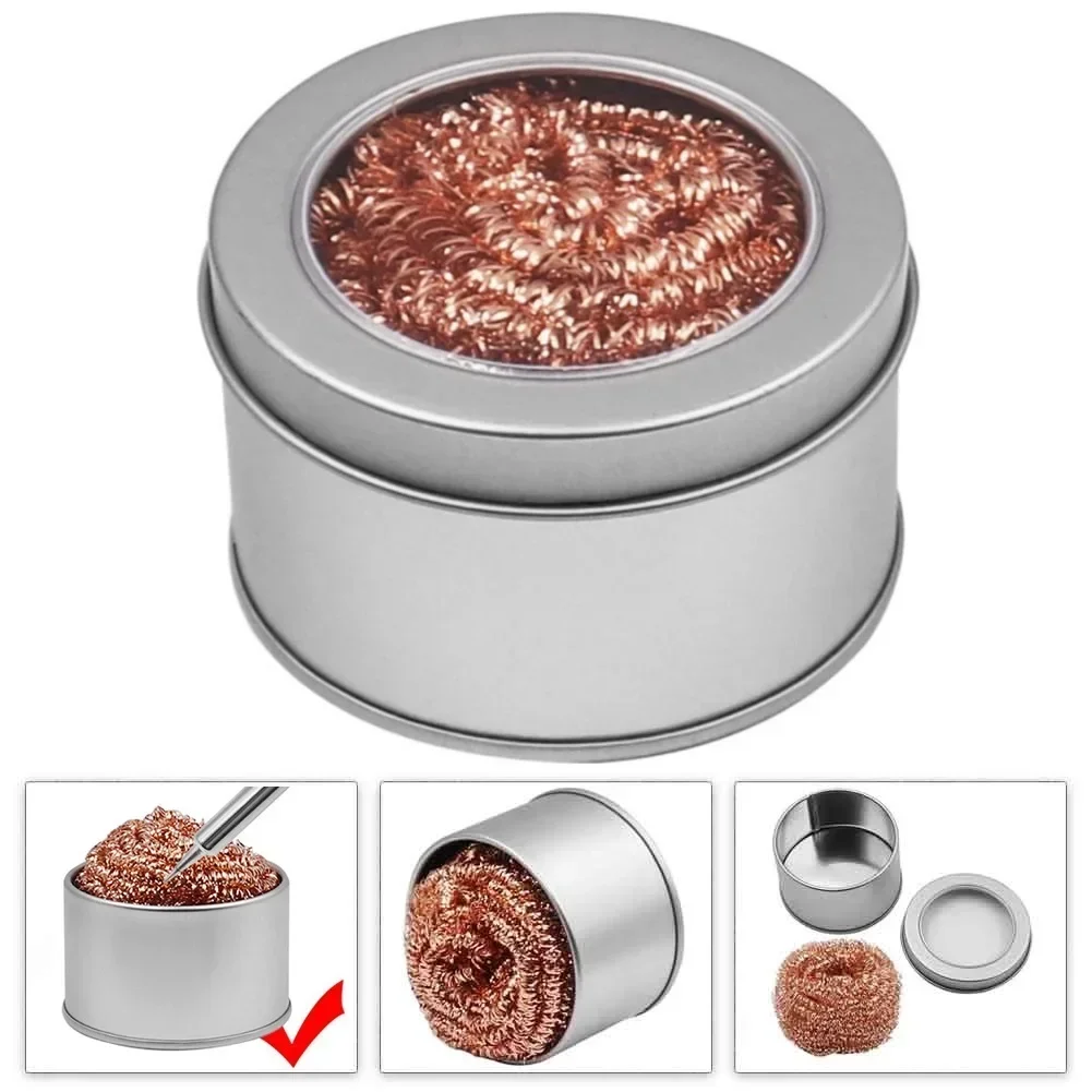 Sfera di pulizia filtro a rete in acciaio inossidabile con sfera di pulizia in filo di rame per una efficiente manutenzione del saldatore