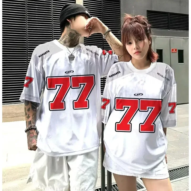 Men's 3D Patchwork Color Digital Printed T Shirt Couple Style Neutral Short Sleeve Loose Oversized Jersey Polyester Tee