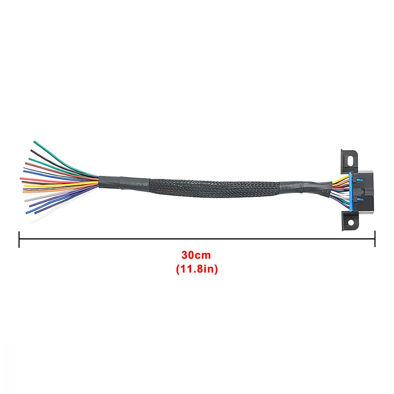 Cable de diagnóstico de coche de apertura hembra, conector OBD2 de 16 pines a interfaz hembra de extensión de apertura, cables de Color de 30CM