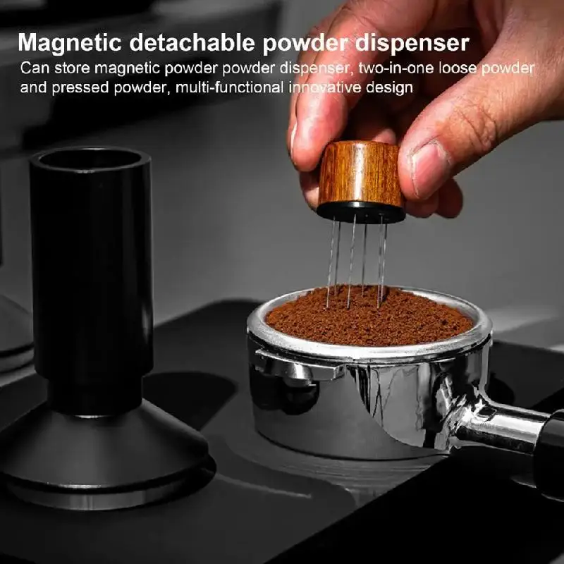 2-in-one Coffee Tamping With WDT Tool 30 Lb Constant Pressure Calibrated Spring-loaded Barista Tool Espresso Accessories