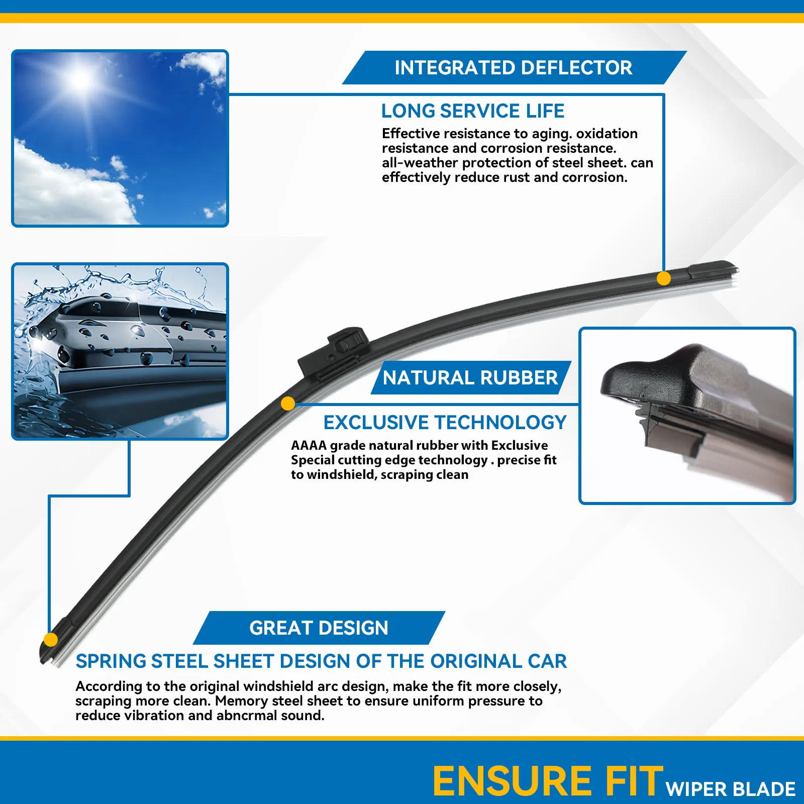 Erick\'s Wiper Front Wiper Blades For Peugeot 607 2002 - 2011 Windshield Windscreen Clean Window Car Rain Brushes Nature 26\