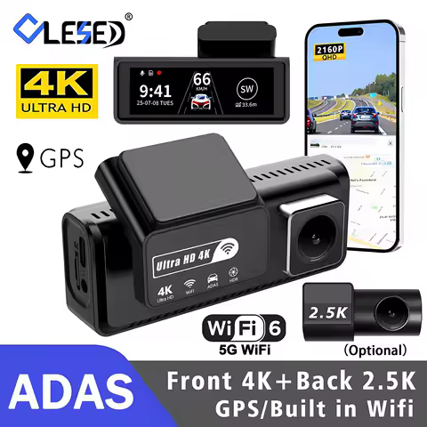 H4 Ultra HD 4K Car Front 2.5K Rear Dash Cam Mini WIFI DVR Black Box Room With 24H Parking Monitor Night Vision,GPS/Rear View Cam