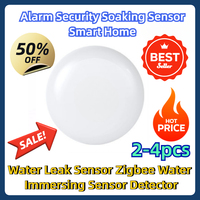 2-4pcs Alarm Security Soaking Sensor Smart Home Work with Mi Home APP Water Leak Sensor Zigbee Water Immersing Sensor Detector