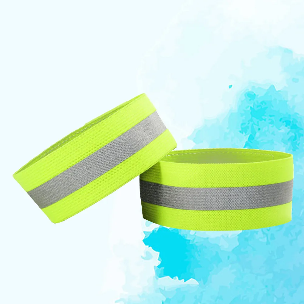 

2Pcs Reflective Bands Elastic Nylon Fabric 25x4x0.3cm High Visibility Running Cycling Walking Safety Wrist Ankle Band