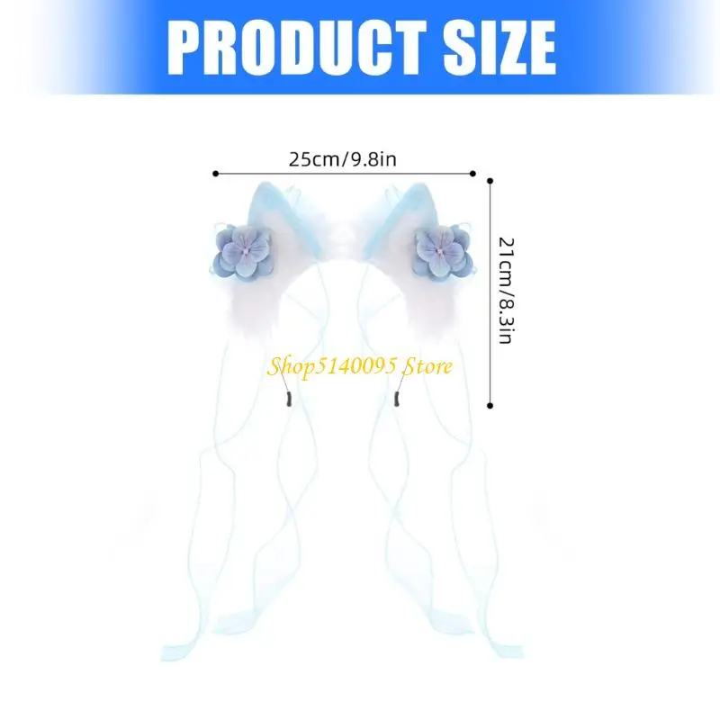 DXAE Cerchietto per capelli in peluche peloso Orecchio per capelli Ragazza Fursuit Dressing Copricapo anime