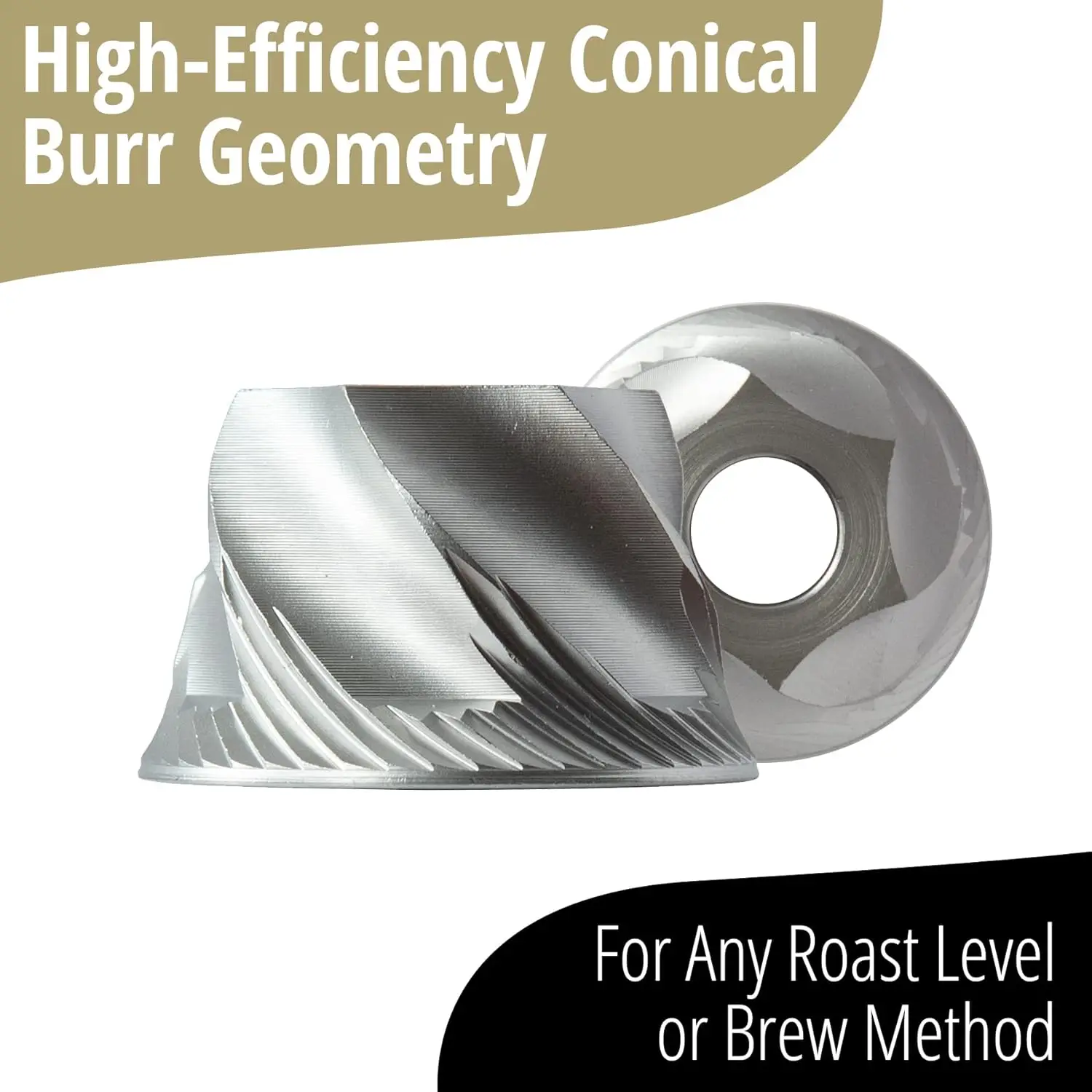 مطحنة قهوة يدوية مع نتوءات فولاذية لجميع طرق التخمير، محمولة وقابلة للتعديل