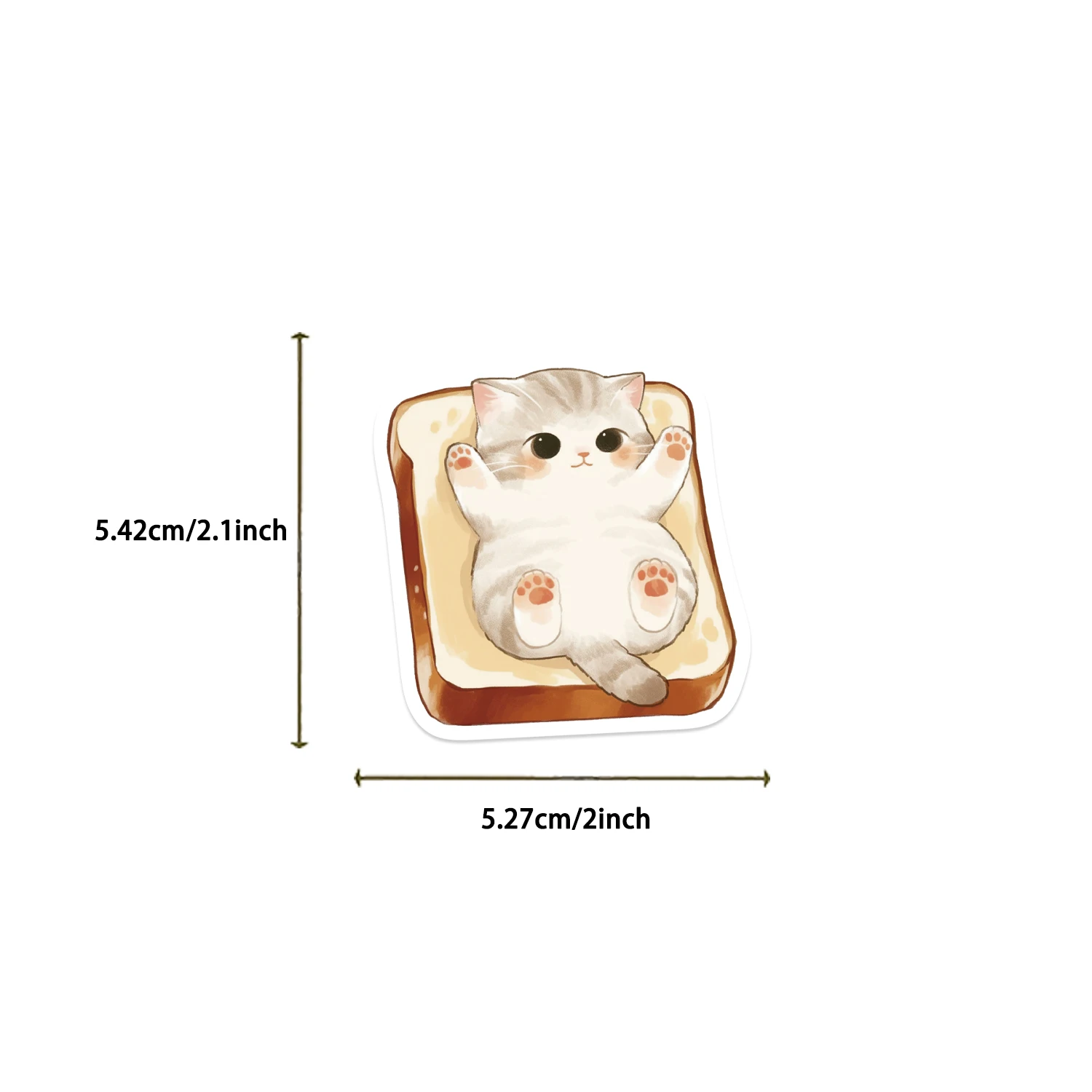 50 szt. uroczych naklejek z kreskówkowymi kotami, idealnych do dekoracji etui na telefony, kubków na wodę, gitar, kreatywne wodoodporne naklejki.