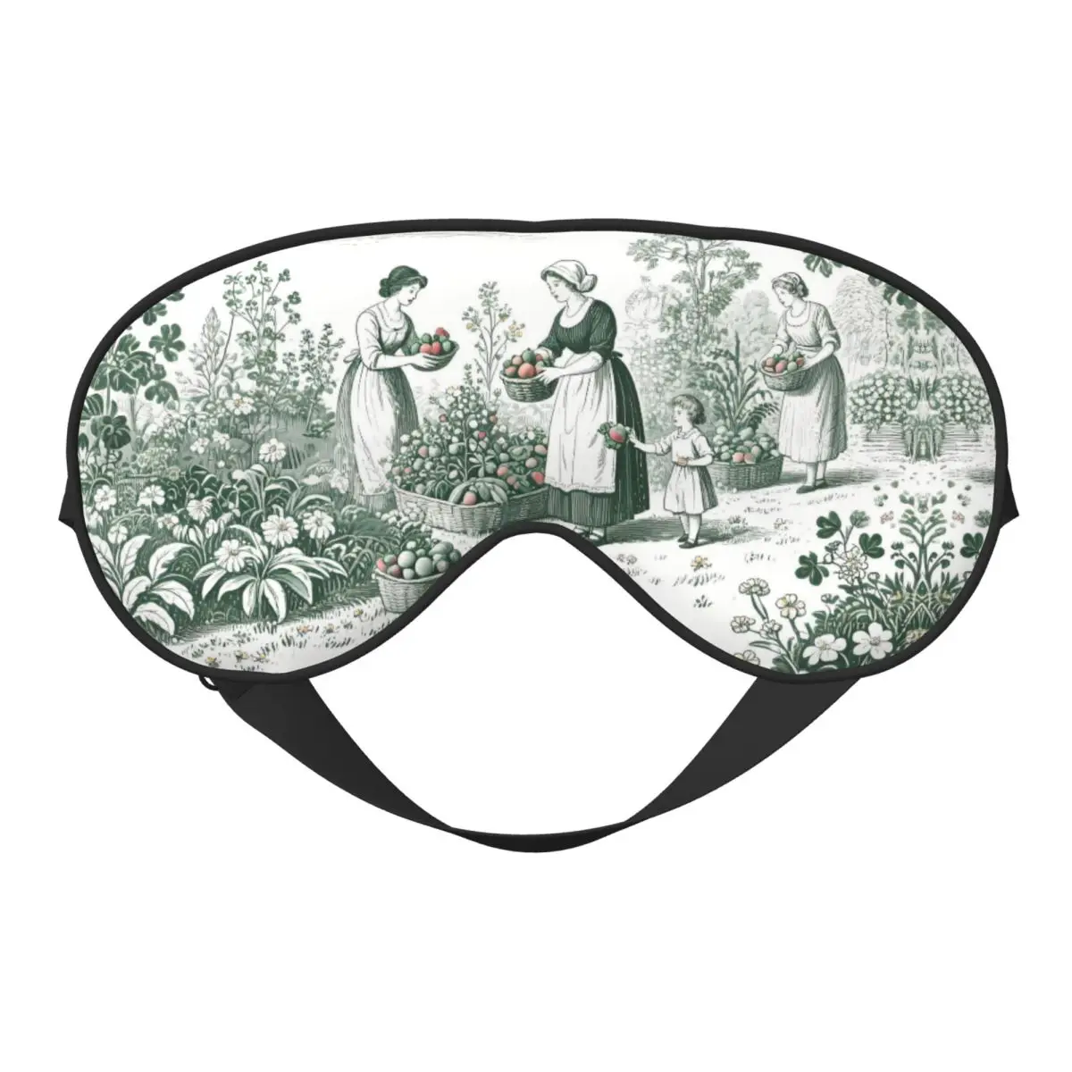 

Винтажные маски для сна Toile De Jouy, классический пасторальный узор, двухсторонние накладки на глаза для здоровья, мужские и женские регулируемые повязки на глаза
