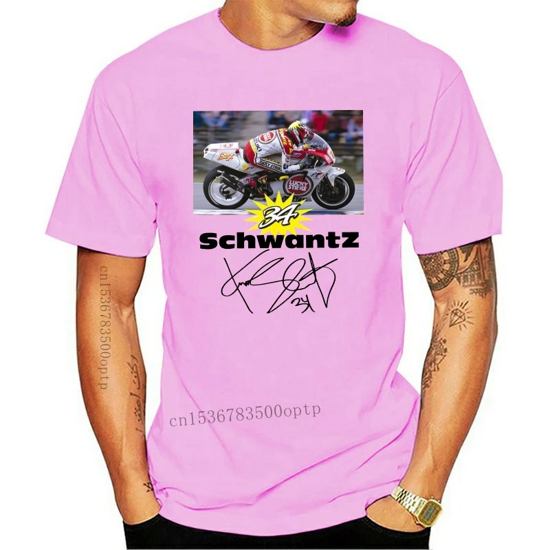 New Kevin Schwantz Inspired Number 34 Logo Design Hipster Funny Tops T Shirt For Men  Cotton