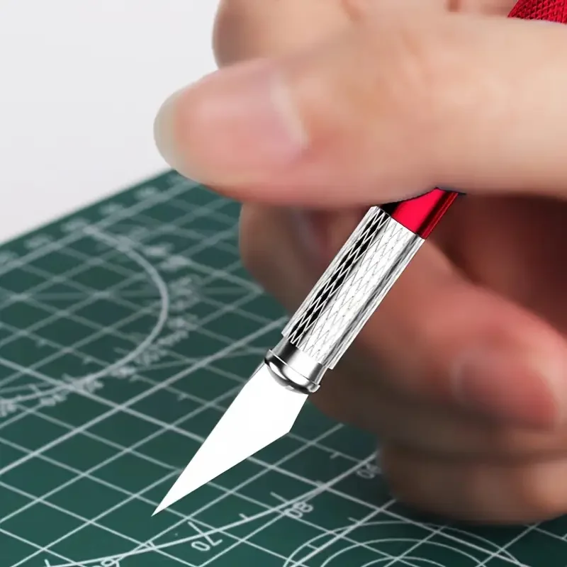 مجموعة أدوات حرفية من سبائك الألومنيوم مع شفرات دقيقة، مجموعة أدوات نحت يدوية، مناسبة للاستخدام بنفسك والملصقات والأختام المطاطية #5