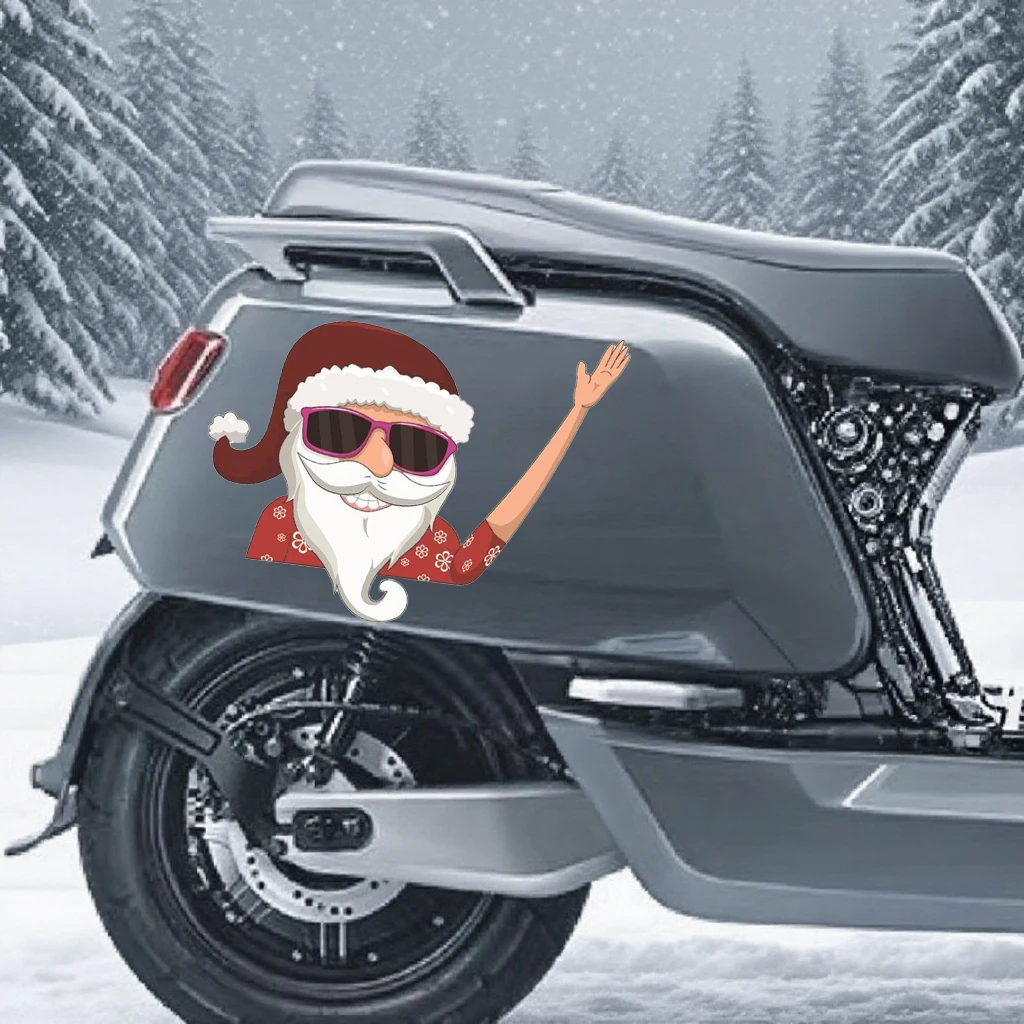 Motorradaufkleber, Auto-Heckscheiben, Scheibenwischer, Fenster, Weihnachtsmann, Rentier, Schneemann-Dekorationen, Innenaufkleber