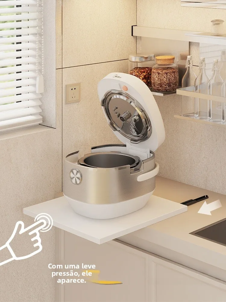 Prateleira Deslizante para Gaveta de Cozinha, Suporte para Pratos de Micro-ondas, Organizador de Armazenamento Retangular par...