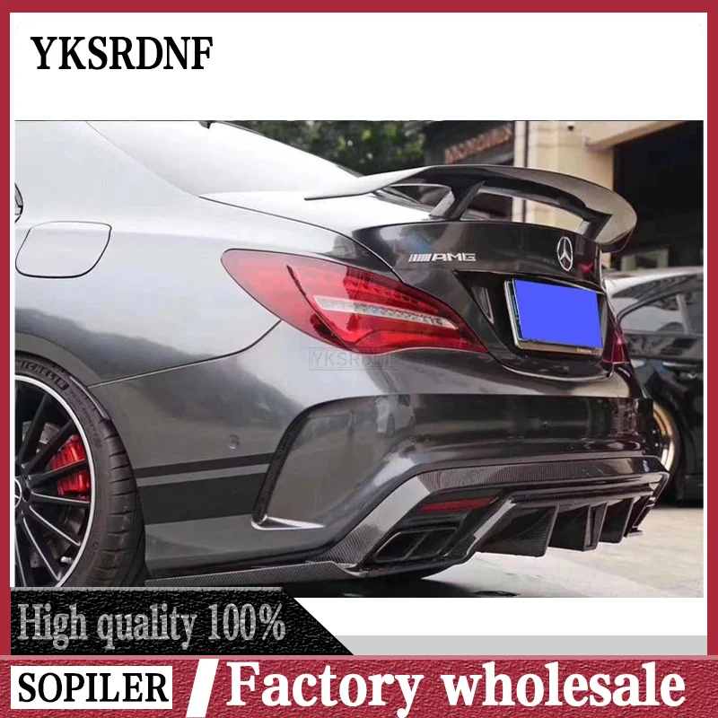 

YKSRDNF GT Спойлер крышка крыла для Mercedes - Benz CLA CLASS W117 CLA45 углеродное волокно/FRP задний спойлер для багажника 2013 2014 2015 2016