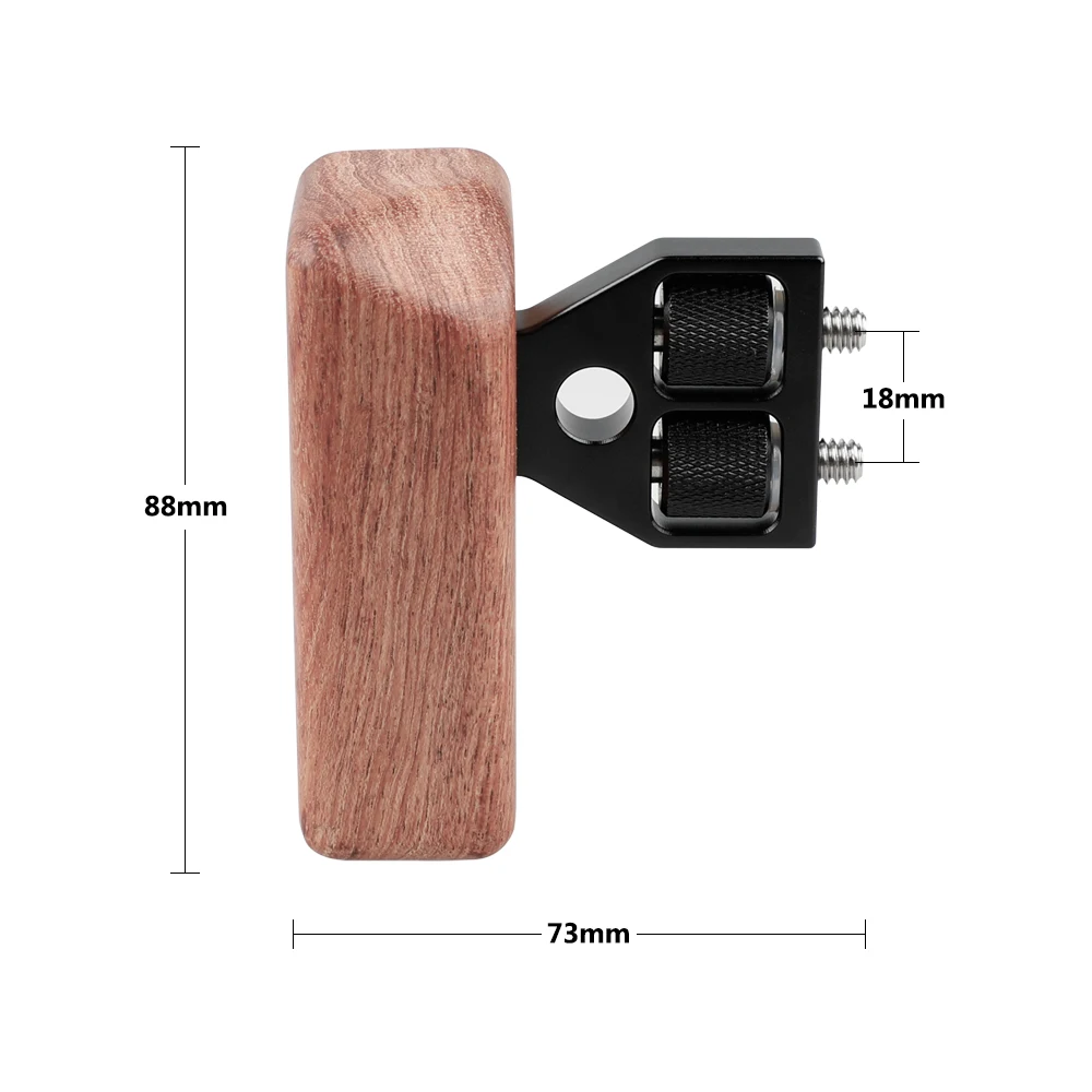 HDRIG DSLR Gỗ Tay Cầm Bằng Gỗ Kẹp Gắn Hỗ Trợ DV Video Lồng Giàn Khoan (Tay Trái)