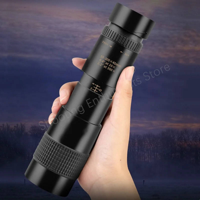 Dual Tube Telescope Remote 10-300X Zoom Military Metal Powerful Quality Portable Professional Hunting Monocular Telescope