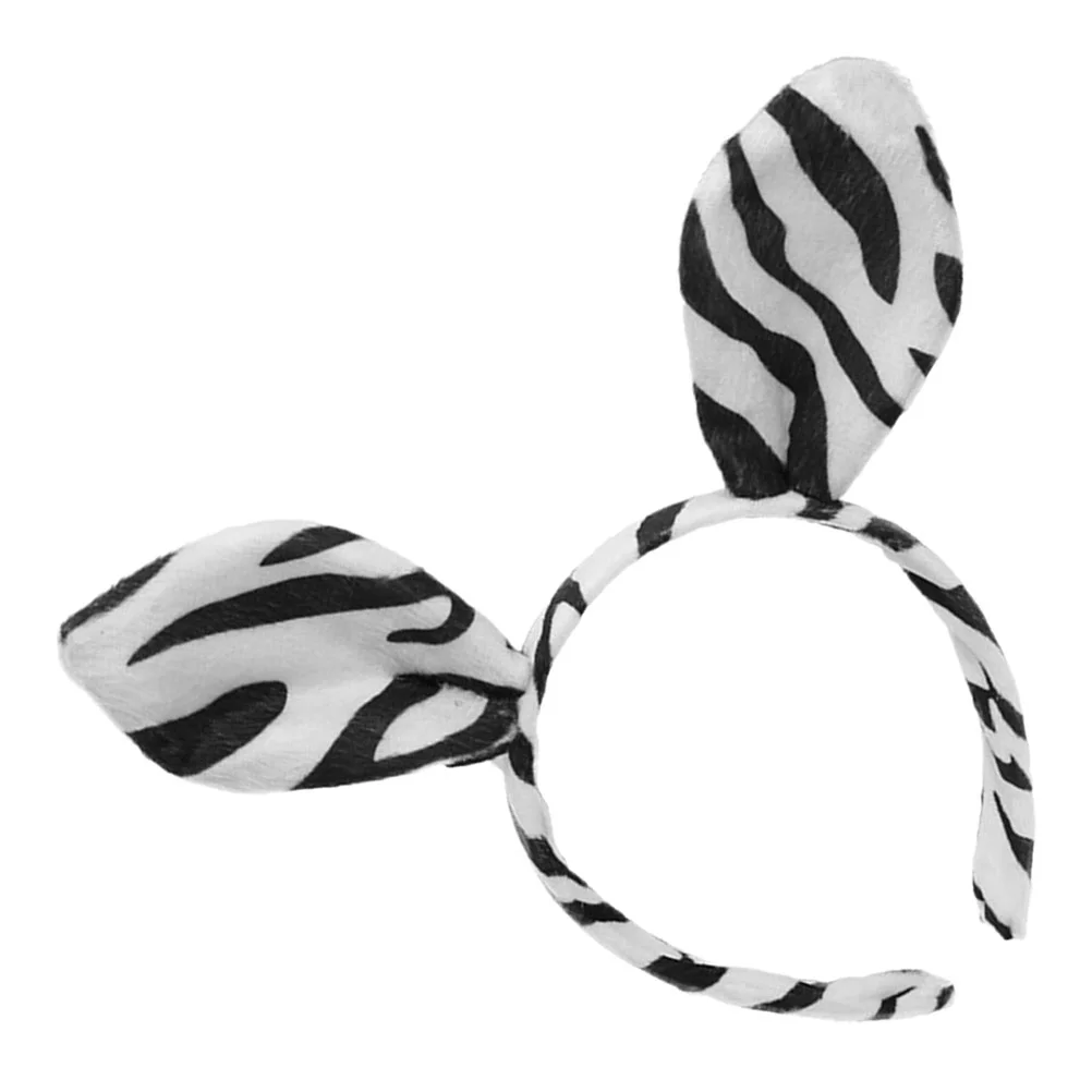 

Headband Zebra Ear Dog Ears Halloween Hairband Costume Plush Animal Headbands Horns Decoration Cosplay Headpiece