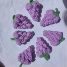 3PCS Handmade Crochet Purple Grape Wool Knitted Bag Fruit Pendant Hats Scarf Clothes Socks Cartoon DIY Decoration Accessories - AliExpress 