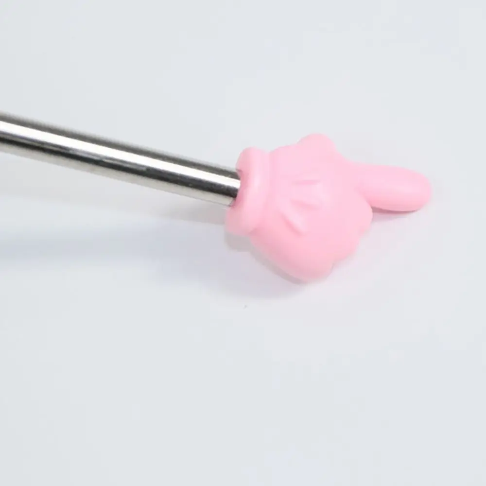 Stainless Steel Teaching Pointer Telescopic Rod with Hanging Rope Finger Reading Sticks Finger Design 88CM Teaching Stick