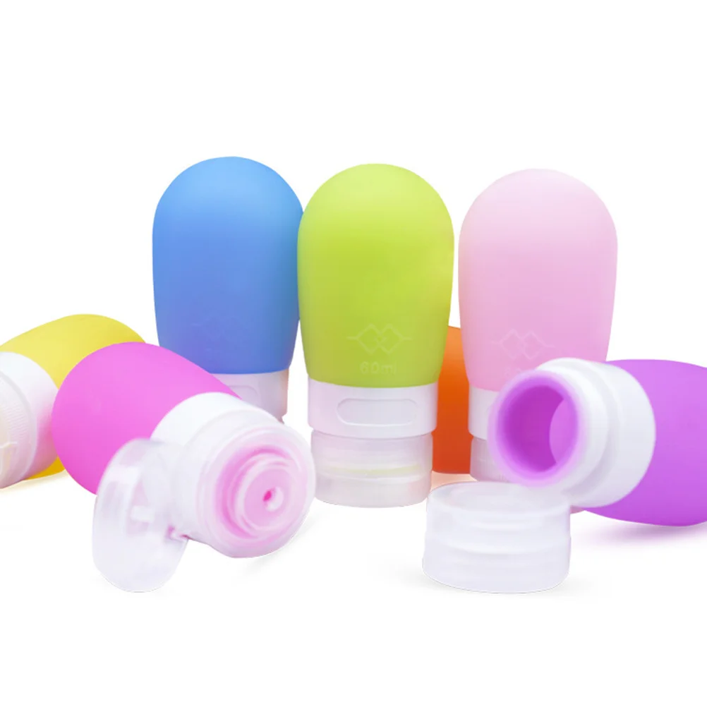 Bottiglia da viaggio in silicone Contenitori da viaggio per contenitori liquidi portatili ricaricabili a tenuta stagna da 38 ml Bottiglie in silicone