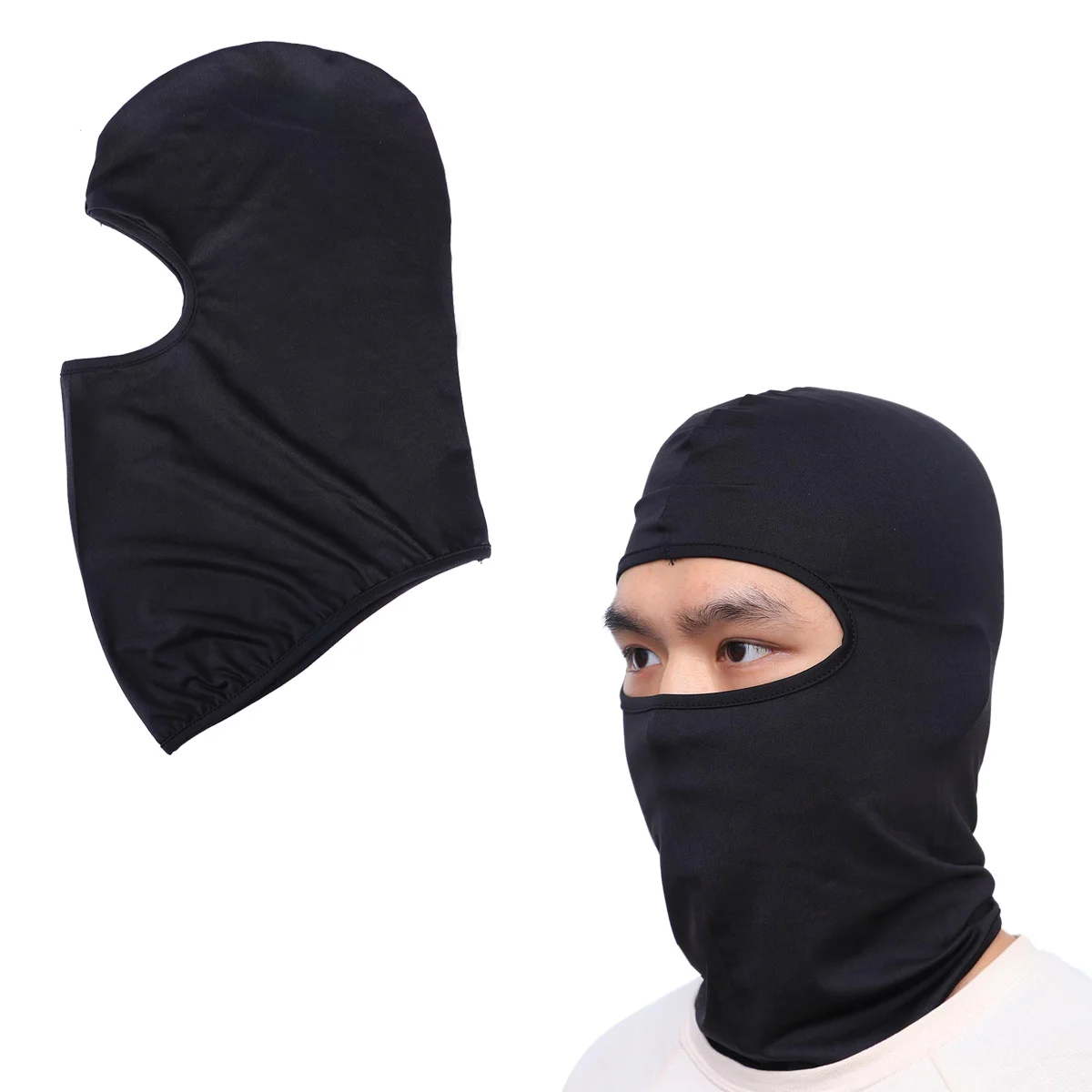 

Hunting Mask Racing CS Balaclava Wind-proof Riding Game Headgear Flying Hood Riding Equipment Mask (Black)