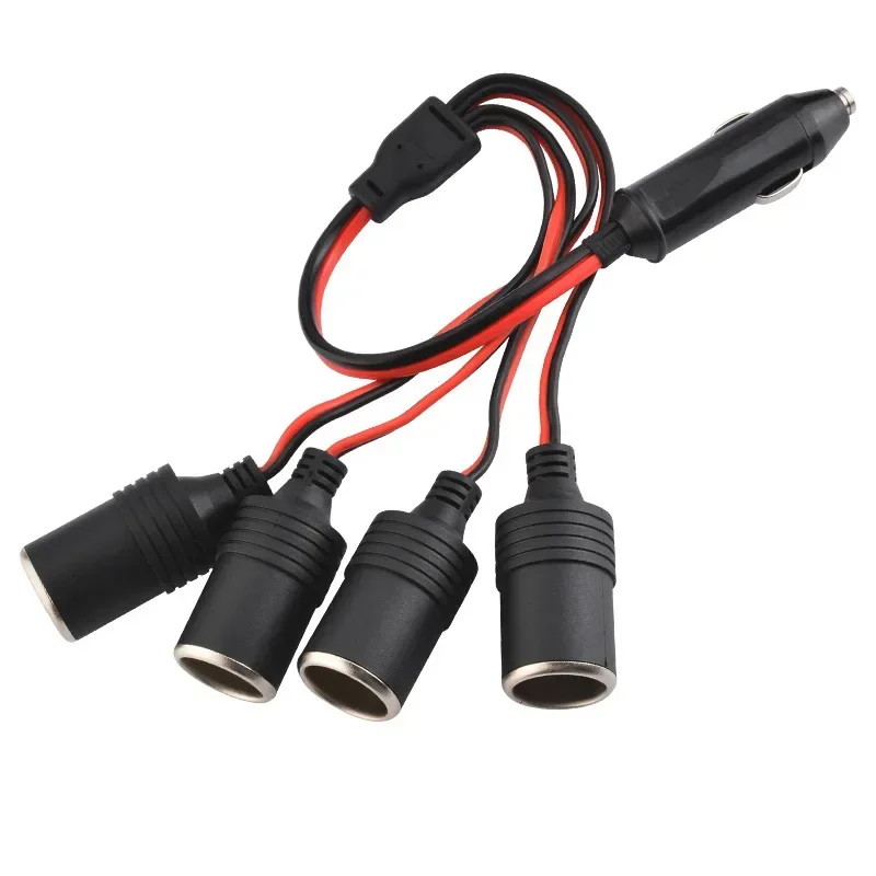 12 V 24 V Power Charger Adapter, 1 To 4 Way Road Distributor, Female Socket Plug Connector Adapter, Car Cigarette Lighter Extens