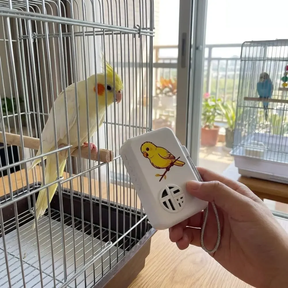 Bird Talking Trainer, Auto Cycle Interactive Speech Training Machine with Multi Segment Audio Playback, Parrot Voice Recorder