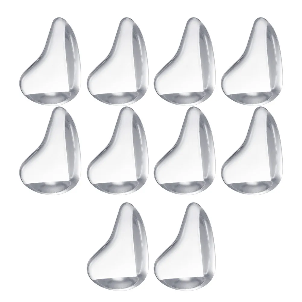 

10 шт. силиконовых защитных уголков для мебели, прозрачные самоклеящиеся защитные накладки на края стола для детей