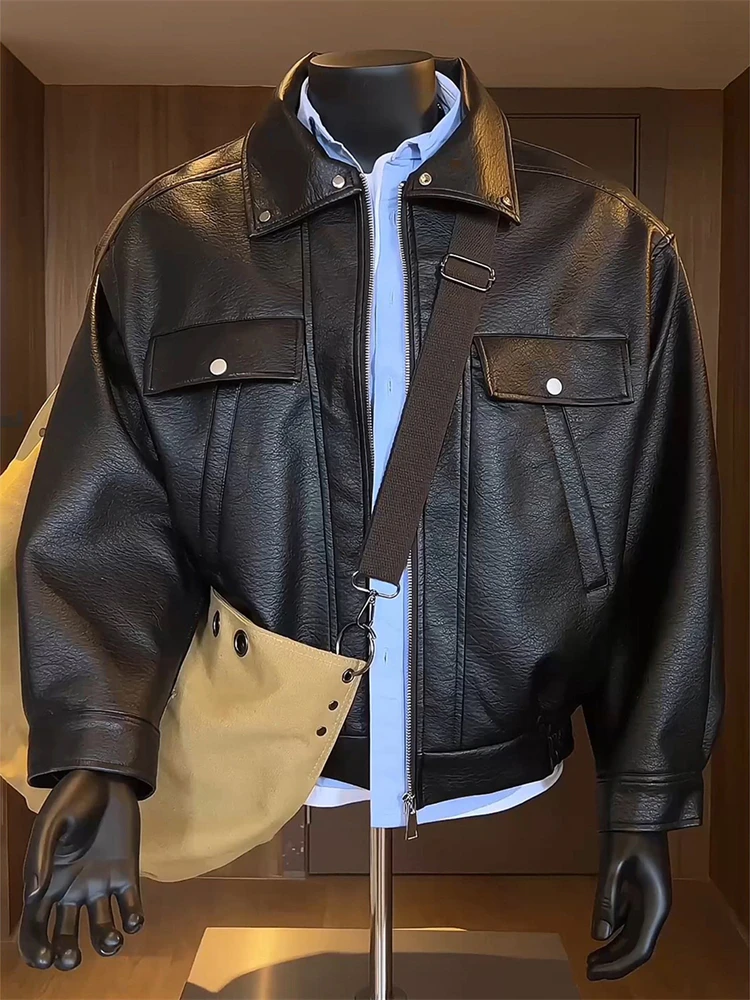 

Высококачественная мужская куртка из искусственной кожи в американском стиле, модная рабочая одежда Harrington Jaet Cleanfit, бейсбольное пальто