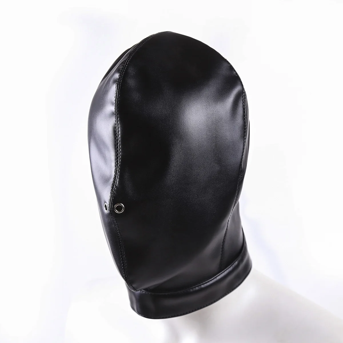 

Role Play Mask Adjustable Faux Leather Bondage All Parcel Head Covering Mask Blindfold Cosplay Sexy Fetish Wear for Couples