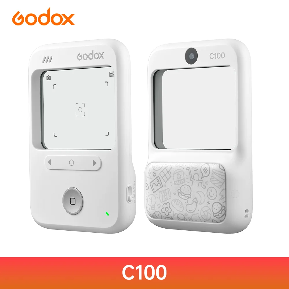 Godox C100 Transparent Viewfinder Mini CCD Portale Camera  for Outdoor Gift  Vlog with TF-Card with  Cam Film Light Meter