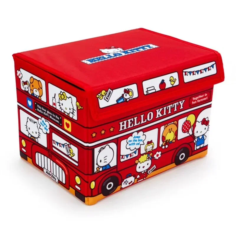 Cute Room Desktop Storage Box with Cover Girl Student Dormitory Induction Sundries Basket Cosmetic Folding Box Storage Box