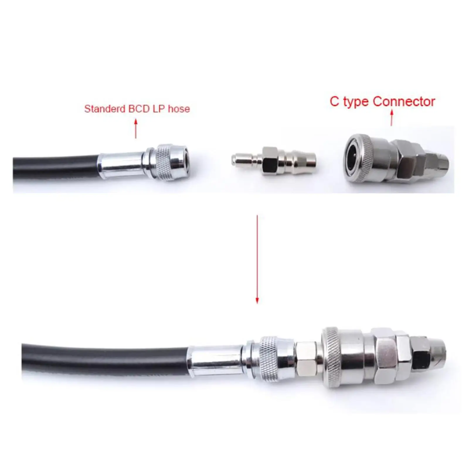 Adaptador de regulador para buceo, equipo de buceo y snorkel, accesorios para regulador subacuático, conector de regulador de baja presión