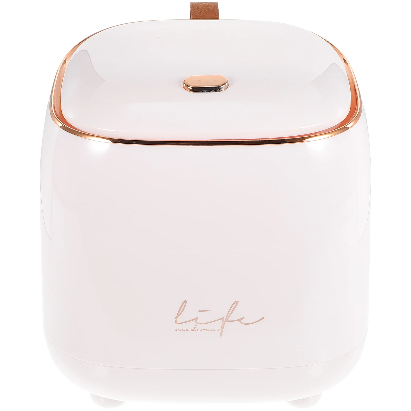 

Stylish Desktop Trash Can Compact Plastic Waste Bin Home Office Decorative Garbage Holder Multi Function Storage Container