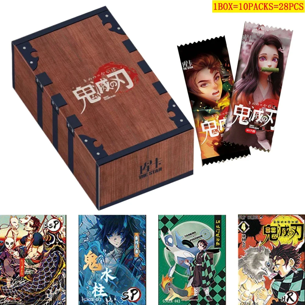 New Demon Slayer Rare Classic Collection Cards Ghost Destruction Blade Comic Character Table Games Children's Toys Birthday Gift