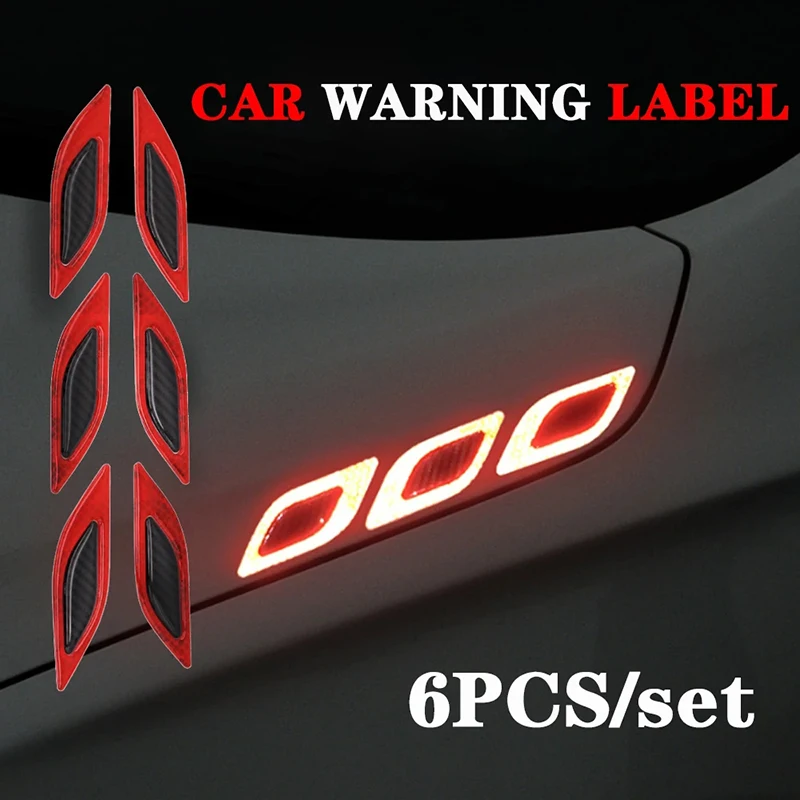 Car Reflective Decorative Stickers Carbon Fiber Pattern Door Bowl Door Rearview Mirror Wheel Eyebrow Bumper Anti-collision Strip