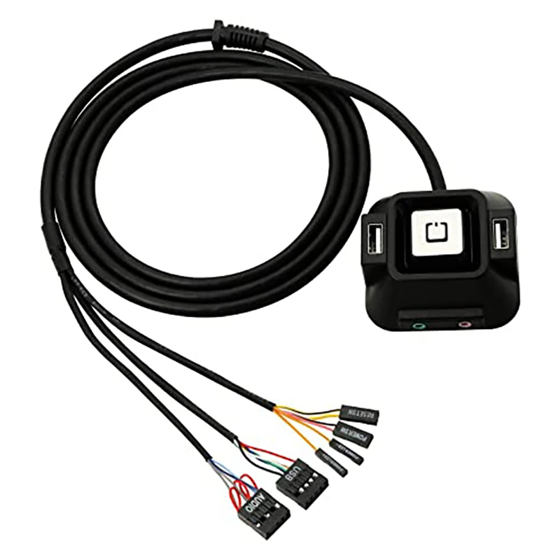 Computer Desktop-Schalter Dual-USB-Dual-Audio-Internet-Café Home-Office-Desktop-Chassis-Steuersc halter