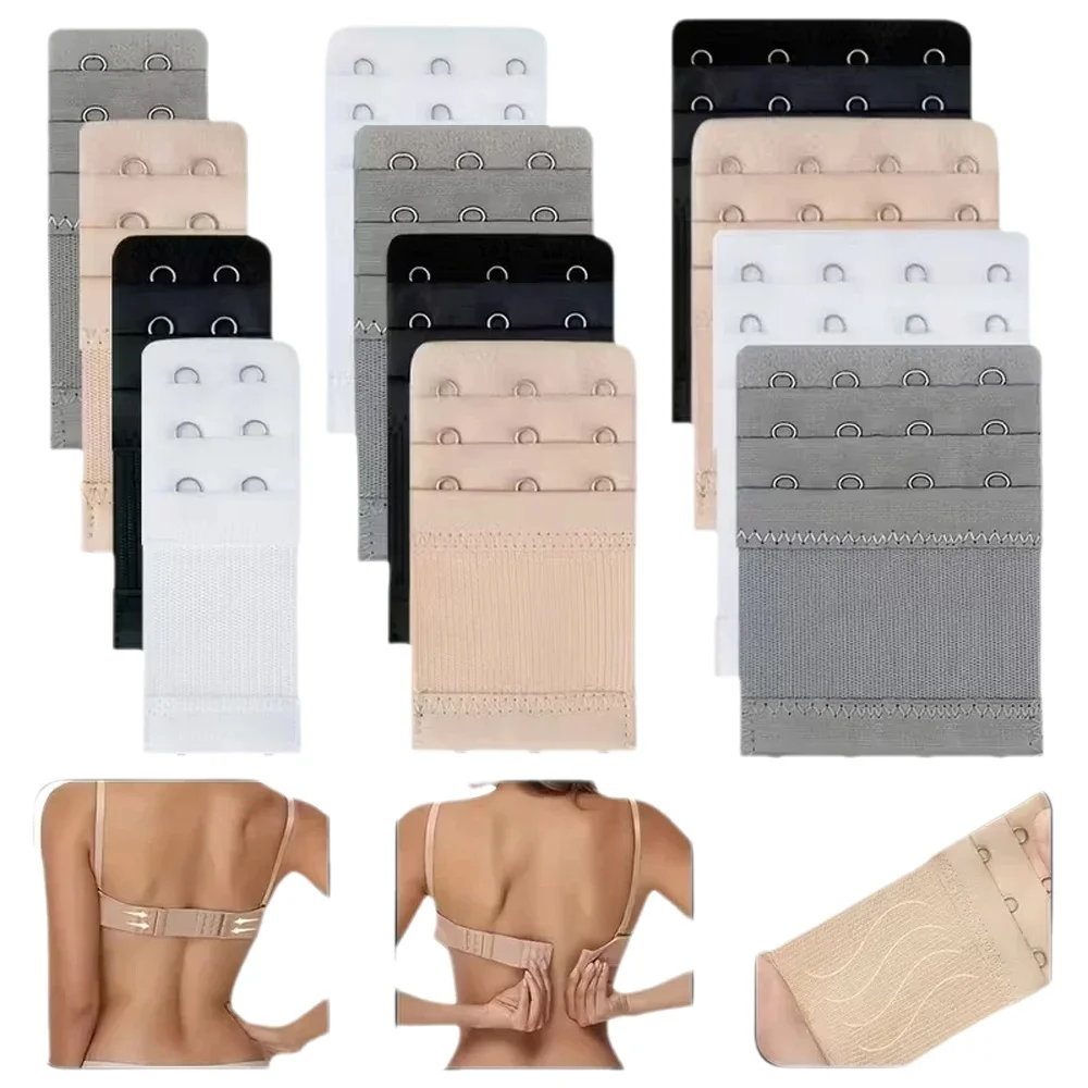 Elastische bh-haken Lingerieverlenging 2/3/4 sluitingen Verstelbare rugverbredergesp Ondergoedrij - afbeelding 2