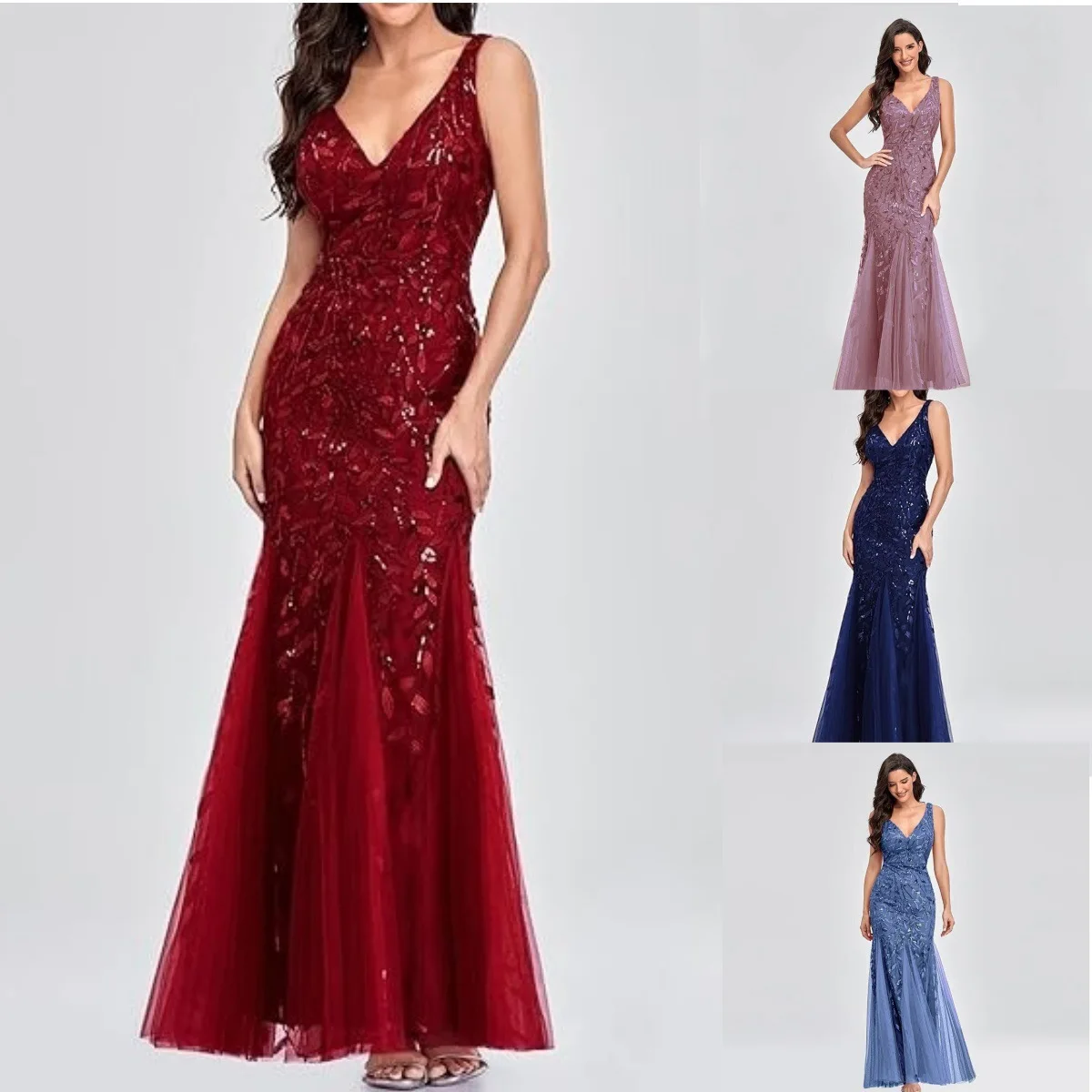 

2024 New Fashion Sexy Camis Black Dress Women's Solid Sequined Silm Red Long Dresses Party Backless Shirt Coquette Y2k Clothes