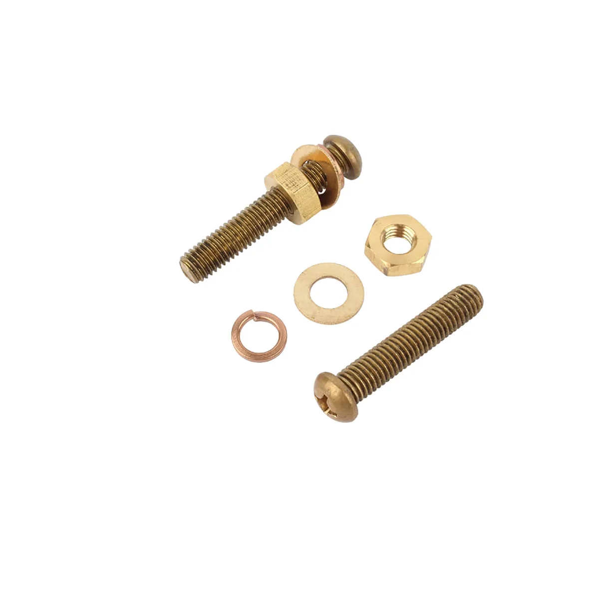 Kreuzförmiges Messing-Muttern-Set mit rundem Kopf