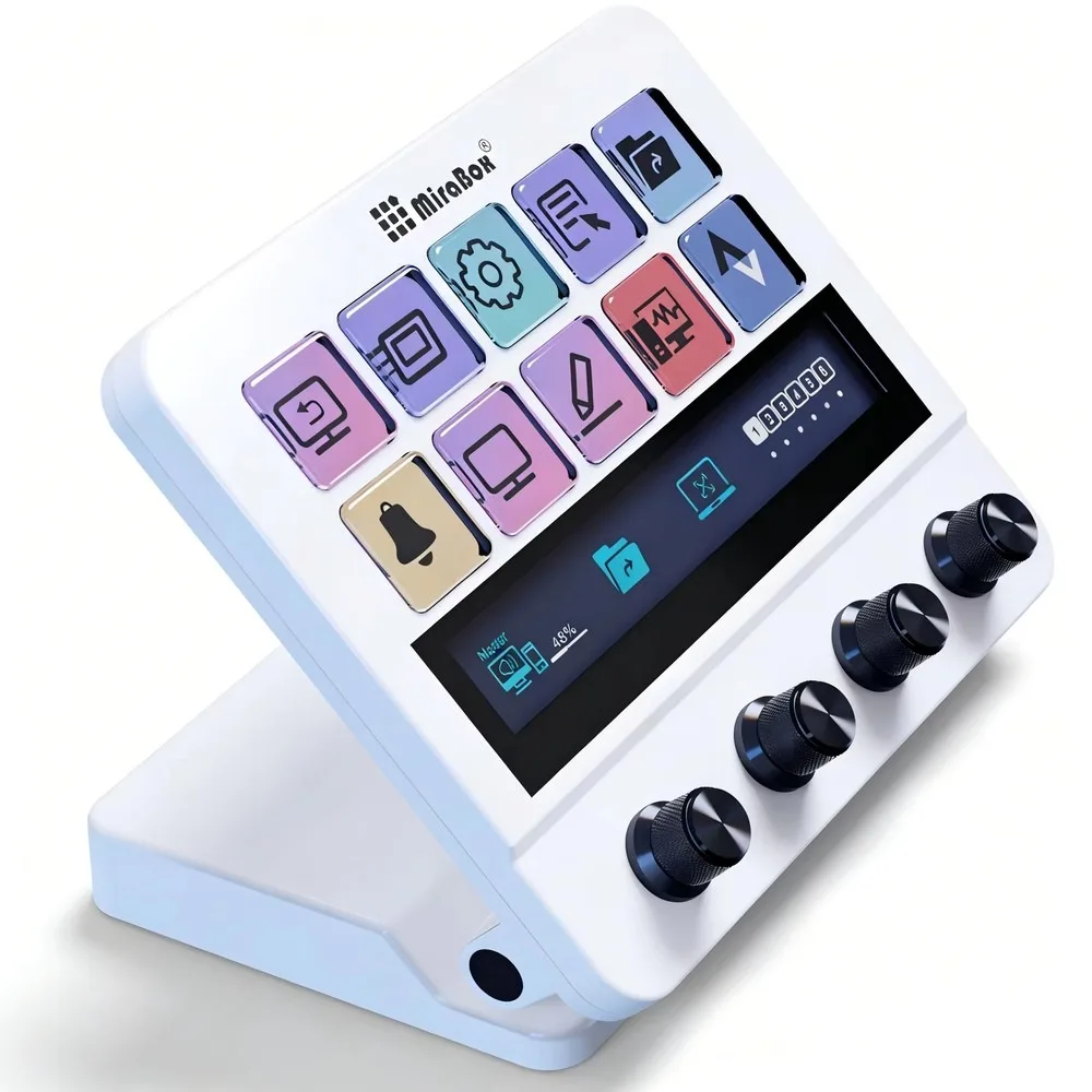 MiraBox N4 Streaming Controller Touch Screen USB Hub Customizable Keys Live Stream