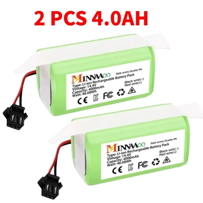 

2024 New 14.4V 4Ah Li-ion battery for Conga 990, 1090 Tesvor X500 Ecovacs Deebot N79 N79S DN622 Eufy RoboVac 11 11S RoboVac 30