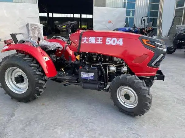 Low-priced Chinese agricultural tractors, 4x4 and 4x2 models, 60-90 hp, 4WD mini agricultural tractors with front loader.