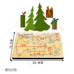 Wykrojniki choinkowe-nowa matryca do cięcia 2023 i drewniana forma, HT1175 nadaje się do zwykłej maszyny do cięcia matryc na rynku.