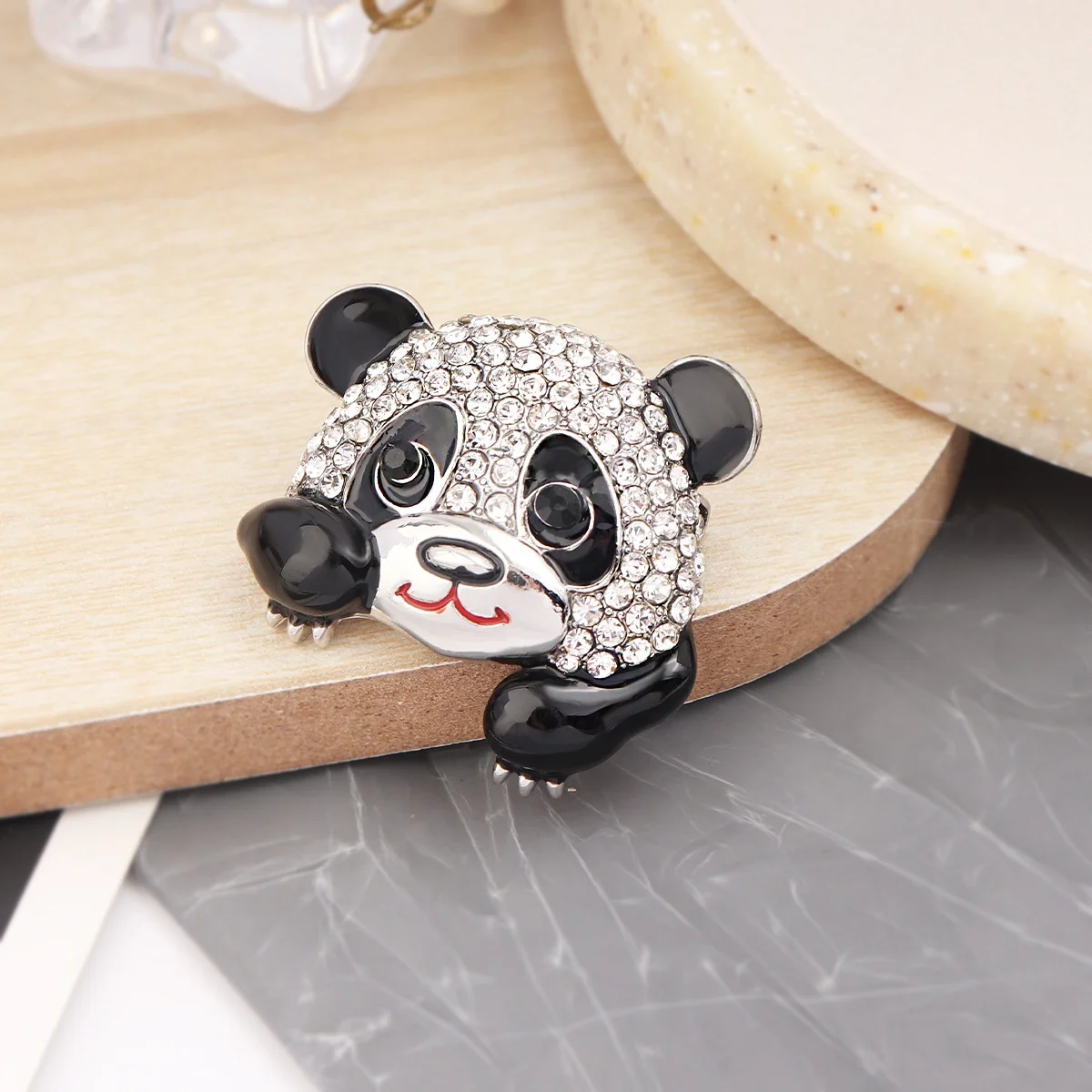 SKEDS Cute Panda Enamel Brooch Pin Badge Brooch For Women Children Denim Clothing Backpack Animal Jewelry For Kids Brooches