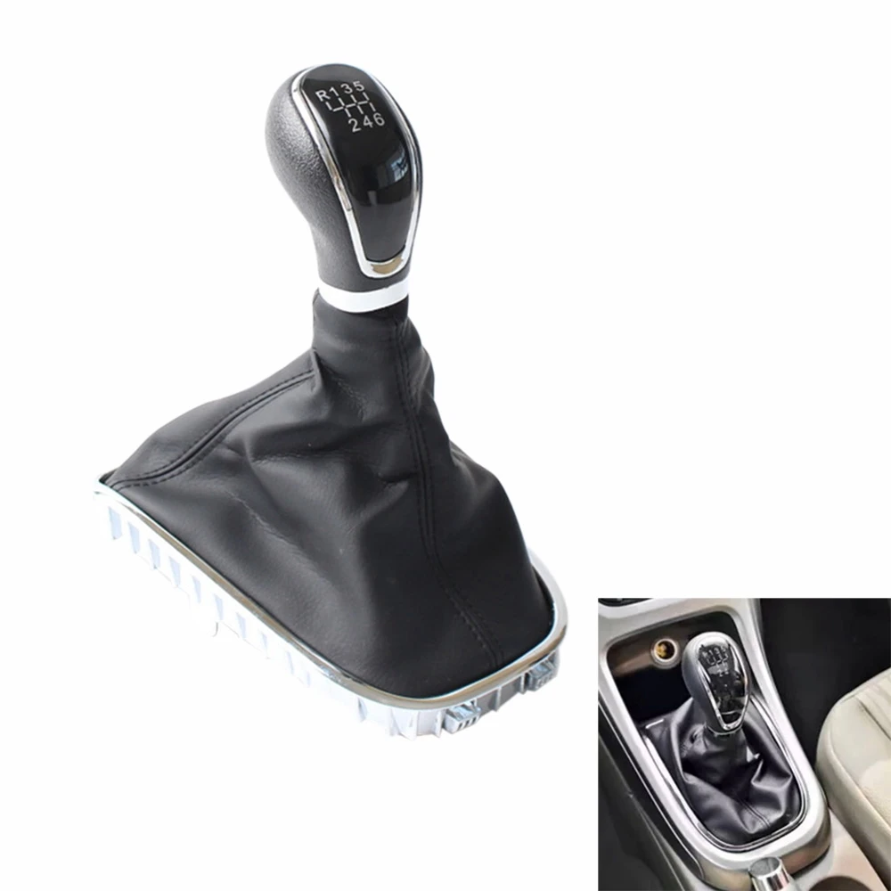 Manual 6 Speed Gear Stick Shift Lever Head Handball with Leather Boot for Buick Excelle GT/XT Opel Vauxhall Astra