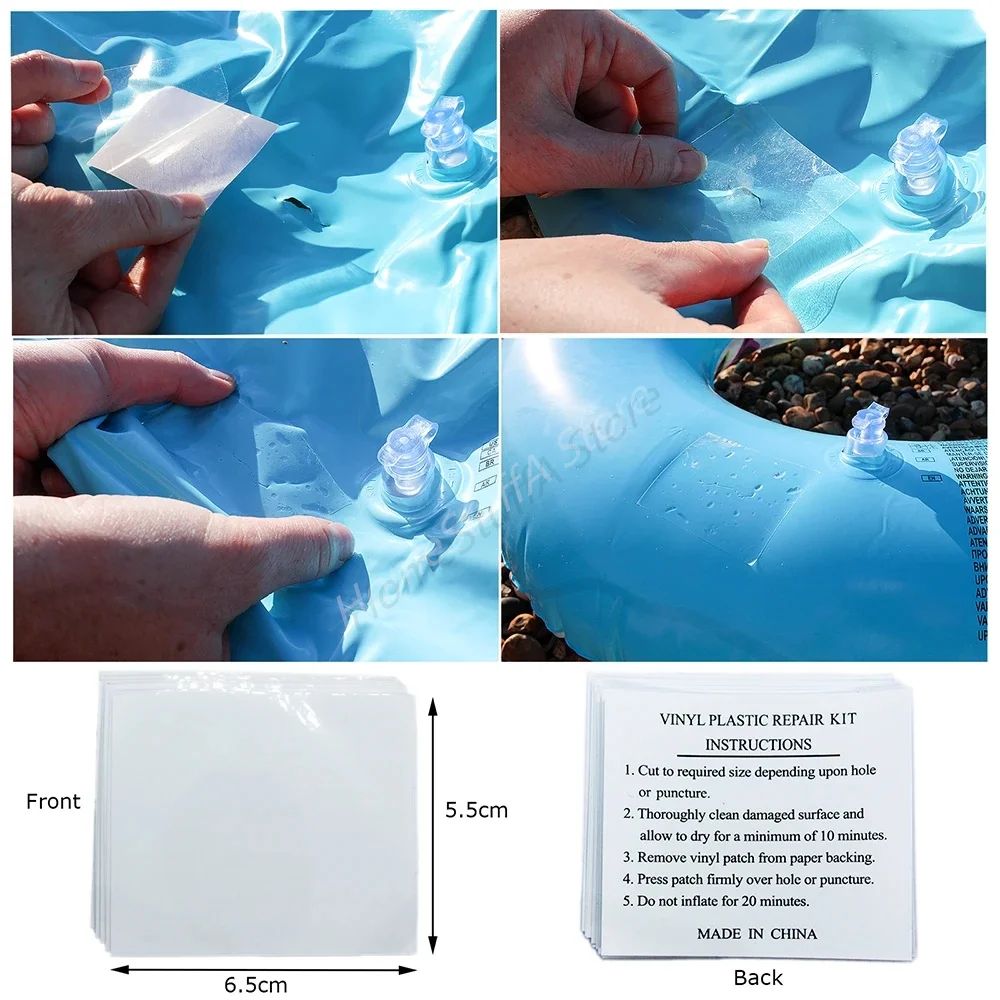 5pcWaterproof Transparent Self Adhesive Nylon Sticker Cloth Patches Outdoor Tent Jacket Repair Tape Not Easy To Break Patch Tool