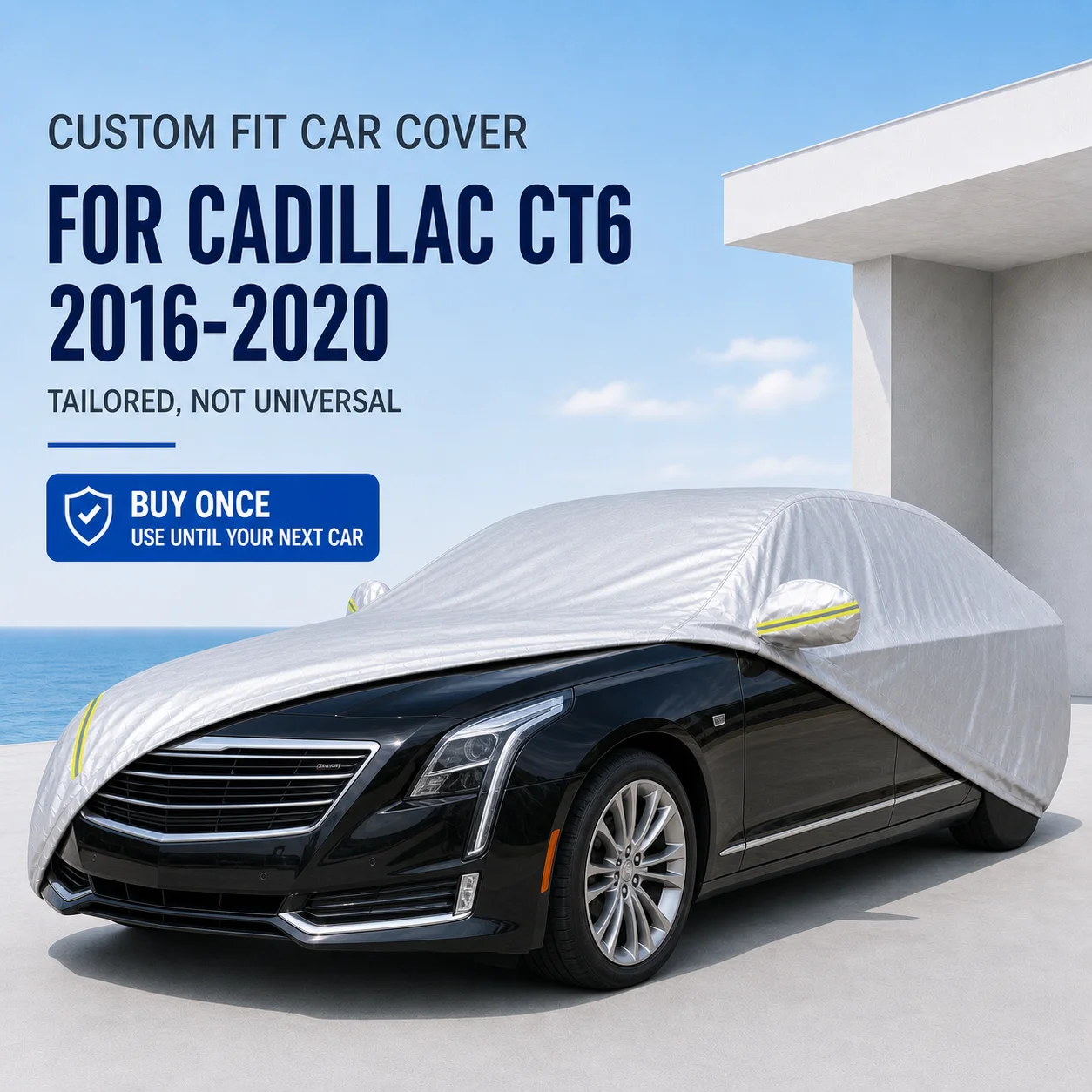 For Cadillac CT6 2016-2020 Exterior Car Cover Custom Fit Car Sun Protector Waterproof Dustproof Car Outdoor Protection