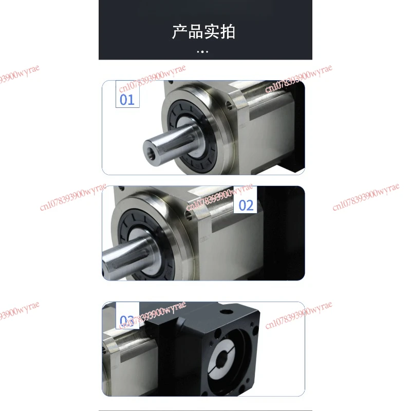 Precision helical right angle gear reducer 60 90 degrees 400W750W servo motor, hollow gear angle