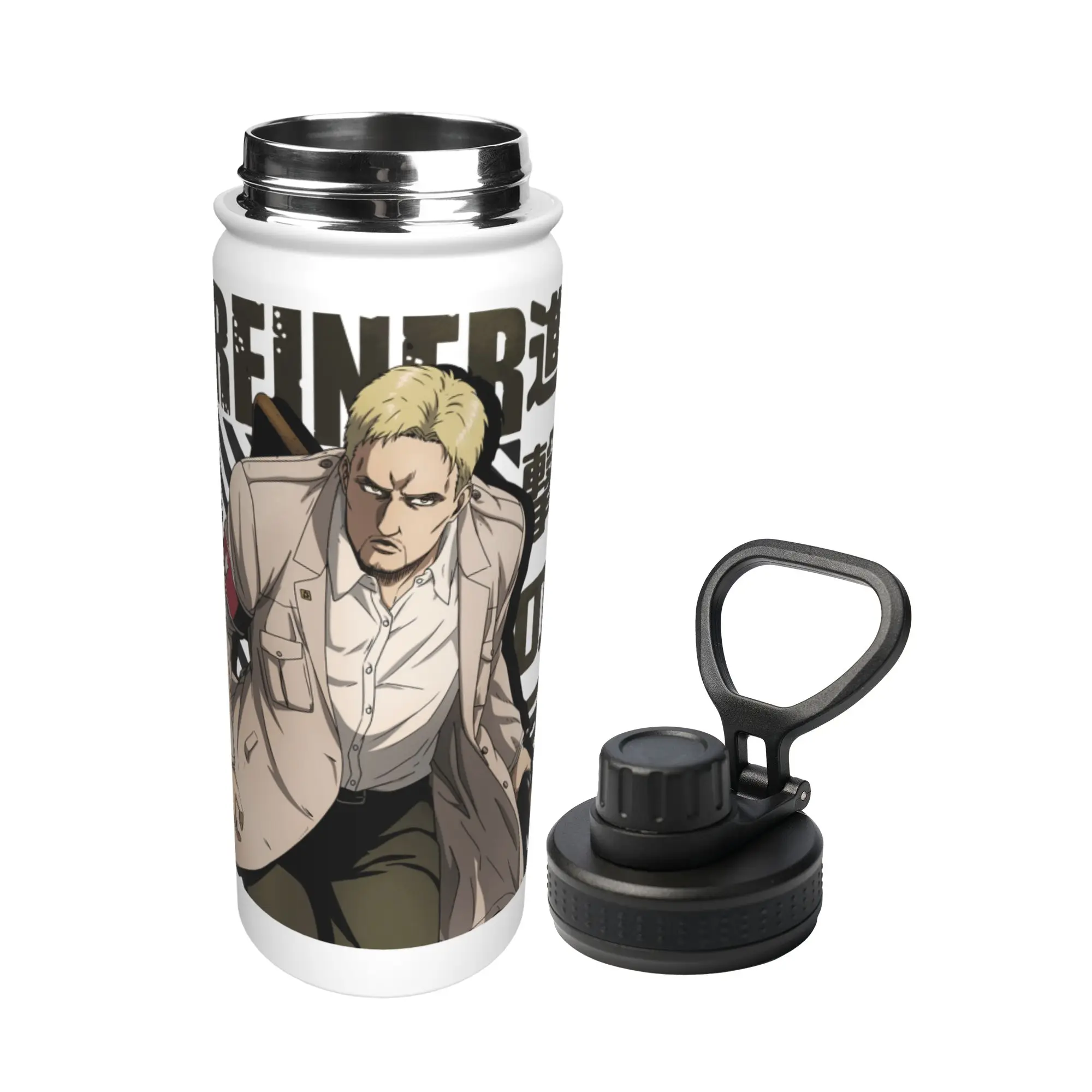 Attack on Titan 18OZ Sports Insulated Kettle Anime Coffee Cups Vacuum Flask Double Wall Mugs Hot Cold Drink