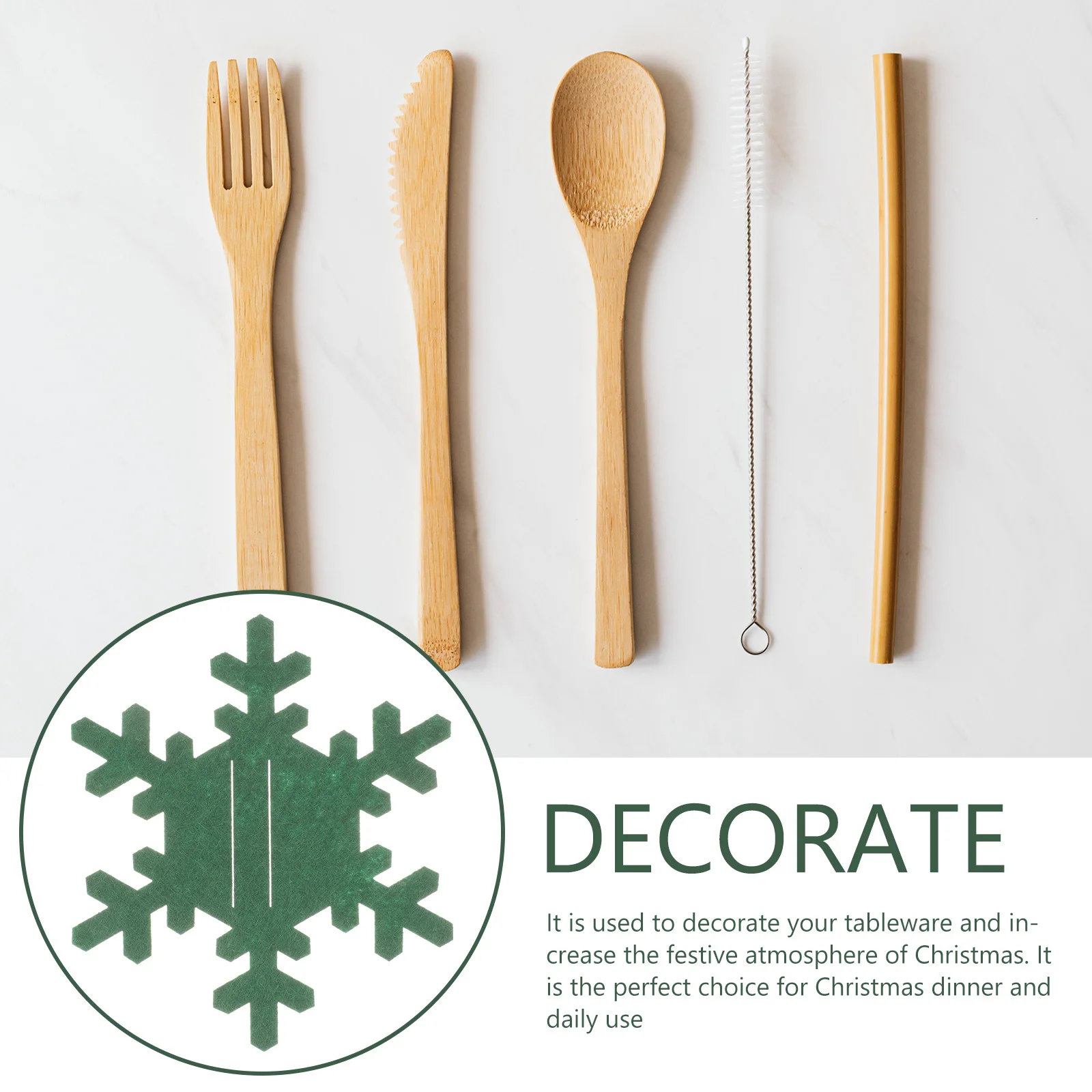 

8Pcs Xmas Snowflake Cutlery Covers Felt Christmas Tableware Holders Silverware Bags Party Decor Xmas Snowflake Cutlery Bag